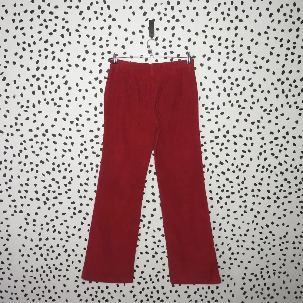 Reformation Red Dillon High Rise Wide Leg Corduroy Pants - Picture 5 of 10